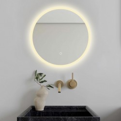 Oglindă Baie LED și Dezaburire Elit's Premium cu Senzor Touch, Lumina Rece, Caldă și Neutră, 50cm