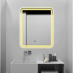 Oglindă Baie LED și Dezaburire Elit's Premium cu Senzor Touch, Lumina Rece, Caldă și Neutră, 75x90cm