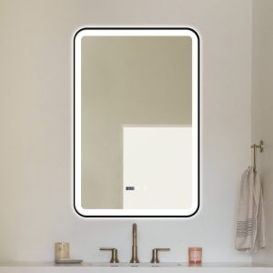 1 Oglinda Baie cu Led, 60x90 cm, Functie dezaburire, Ceas si Termometru, Elit's esn36