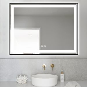 Oglinda LED Elit's EsnJ11 cu ramă de aluminiu negru mat