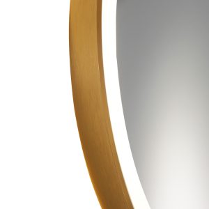Oglinda LED rotundă de 70cm cu ramă Rose Gold - Elit's Model ESN06