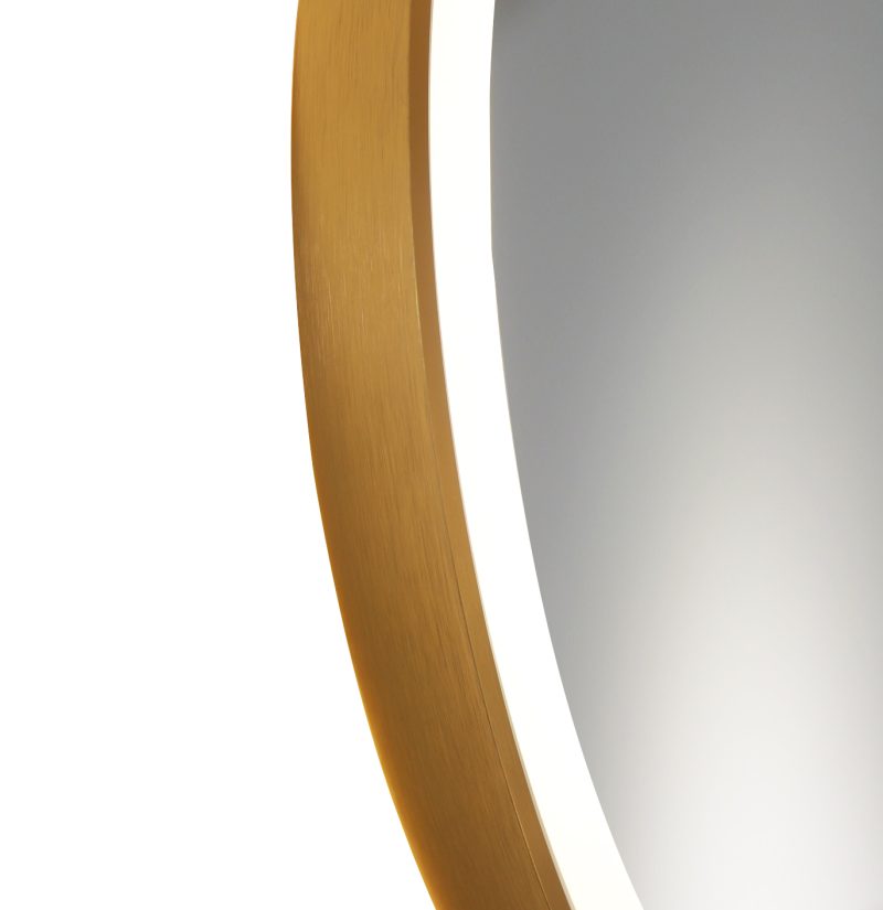 Oglinda LED rotundă de 70cm cu ramă Rose Gold - Elit's Model ESN06