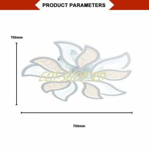 Lustra Led Cu Telecomanda, Elit's Auge, 230w, Alb