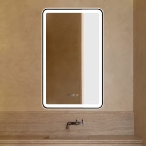 Oglinda Baie Cu Led, 60x100 Cm, Functie Dezaburire, Ceas Si Termometru, Elit's Esn38