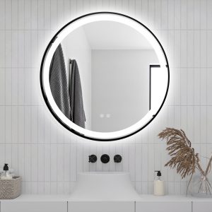 5 Oglinda LED rotundă de 70cm, Elit's model Esn10.1, cu lumină caldă-rece