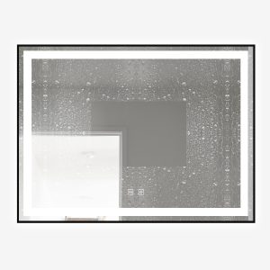 Oglinda LED Elit's EsnJ11 cu ramă de aluminiu negru mat