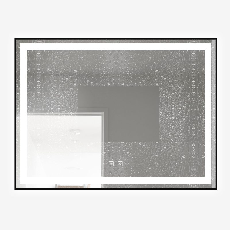 Oglinda LED Elit's EsnJ11 cu ramă de aluminiu negru mat