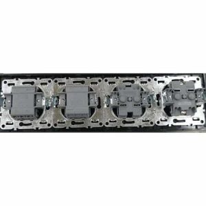 Priza cu patru porturi Elit'S, rama sticla,16A ip44,8010Fkb-4