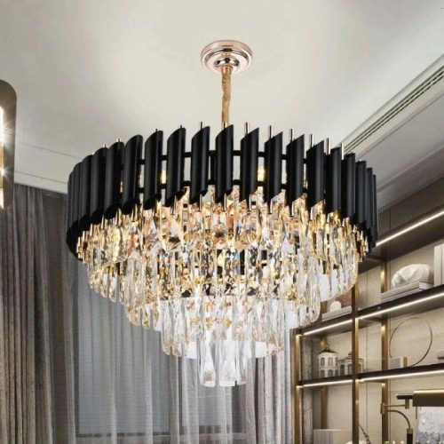 8097-300-3.jpg Candelabru Cristal Elit's Esn550, Negru cu Auriu