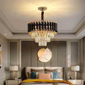 8097-30020Candelabru20Cristal20GB20R.jpg Candelabru Cristal Elit's Esn400, Negru cu Auriu