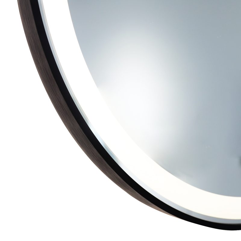 9 Oglinda LED rotundă de 70cm, Elit's model Esn10.1, cu lumină caldă-rece