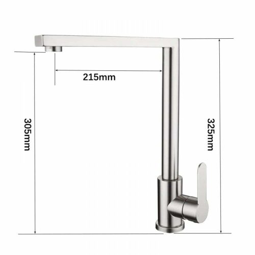Baterie Lavoar Bucatarie Inox Elit's , Esn 1707
