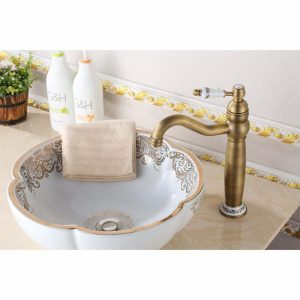 Baterie Lavoar Inalta Bronz Antichizat, Esn 1761