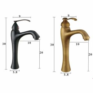 Baterie Lavoar Inalta Bronz Antichizat, Esn 1762