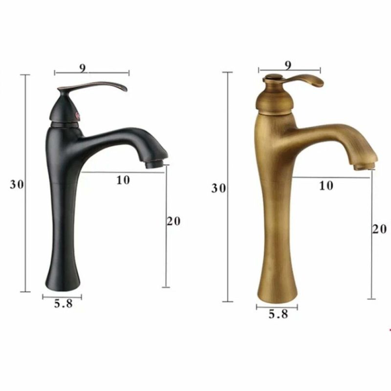 Baterie Lavoar Inalta Bronz Antichizat, Esn 1762