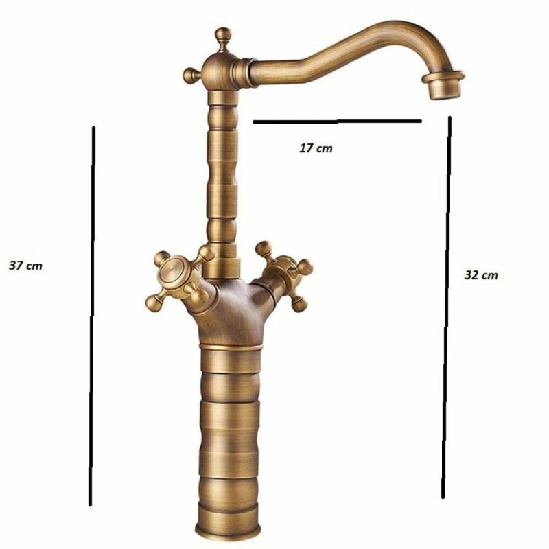 Baterie Lavoar Inalta Bronz Antichizat, Esn 1763