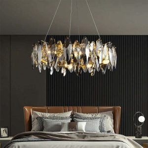 Candelabru Cristal, Elit's Esn2112-500, 6 X E14, Auriu