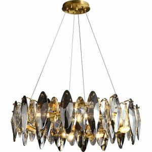 Candelabru Cristal, Elit's Esn2112-500, 6 X E14, Auriu