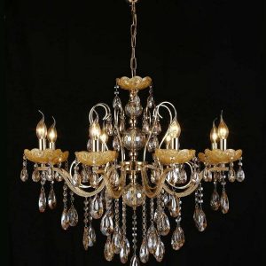 Candelabru Cristal, Elit's Esn7830-8R, 8 X E14, Gold