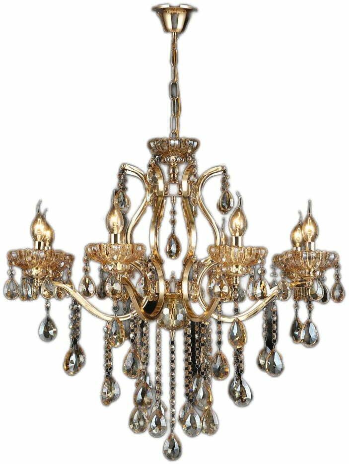 Candelabru Cristal, Elit's Esn7830-8R, 8 X E14, Gold