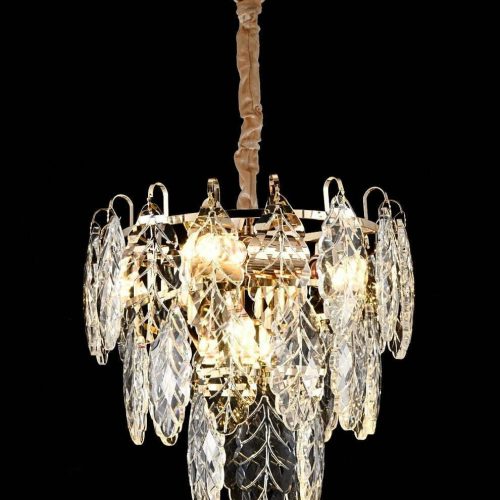 Candelabru Cristal, Elit's EsnH2032-400,  5 X E27, Auriu, 40CM