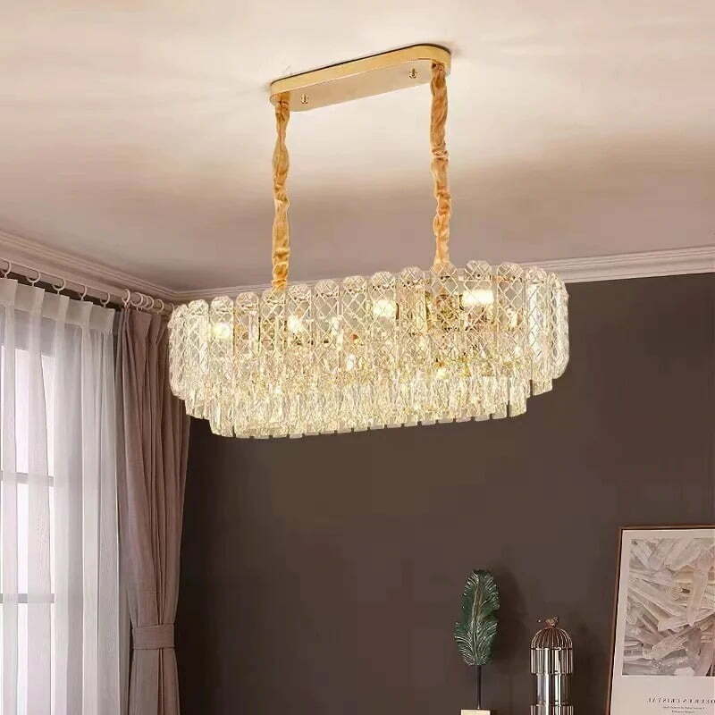 Candelabru Cristal, Elit's EsnH98046-300x800, T8 X E27, Auriu, 80 cm