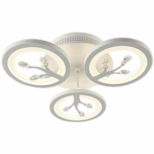 Lustra LED Cu Telecomanda, Intensitate Reglabila,Elit's  72W, Alb, Elit's EsnK27-3