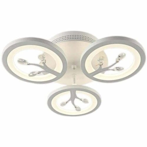 Lustra LED Cu Telecomanda, Intensitate Reglabila,Elit's  72W, Alb, Elit's EsnK27-3
