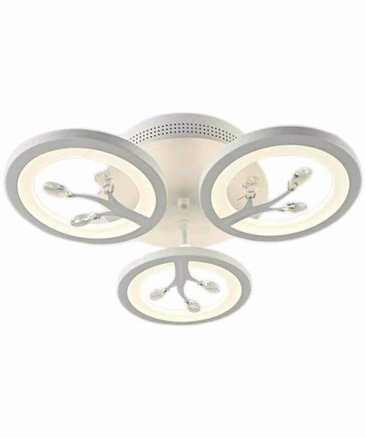 Lustra LED Cu Telecomanda, Intensitate Reglabila,Elit's  72W, Alb, Elit's EsnK27-3