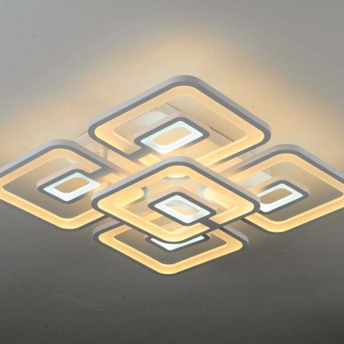 Lustra LED Cu Telecomanda, Elit's Esn M025/4+1, 180W, Alb