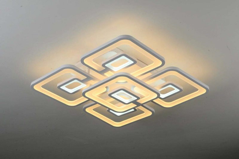 Lustra LED Cu Telecomanda, Elit's Esn M025/4+1, 180W, Alb