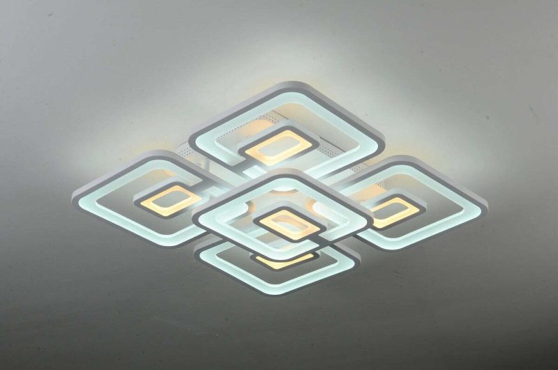 Lustra LED Cu Telecomanda, Elit's Esn M025/4+1, 180W, Alb