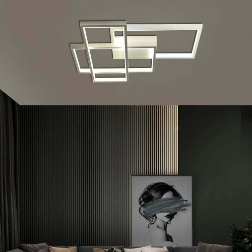 Lustra LED Cu Telecomanda, Elit's, EsnSECZ-202AF, 75w, Alb