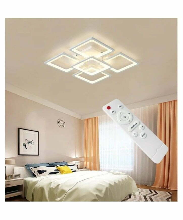 Lustra LED Cu Telecomanda, Lumina Rece Calda, Intensitate Reglabila Elit's Esnk40-5R 182 W