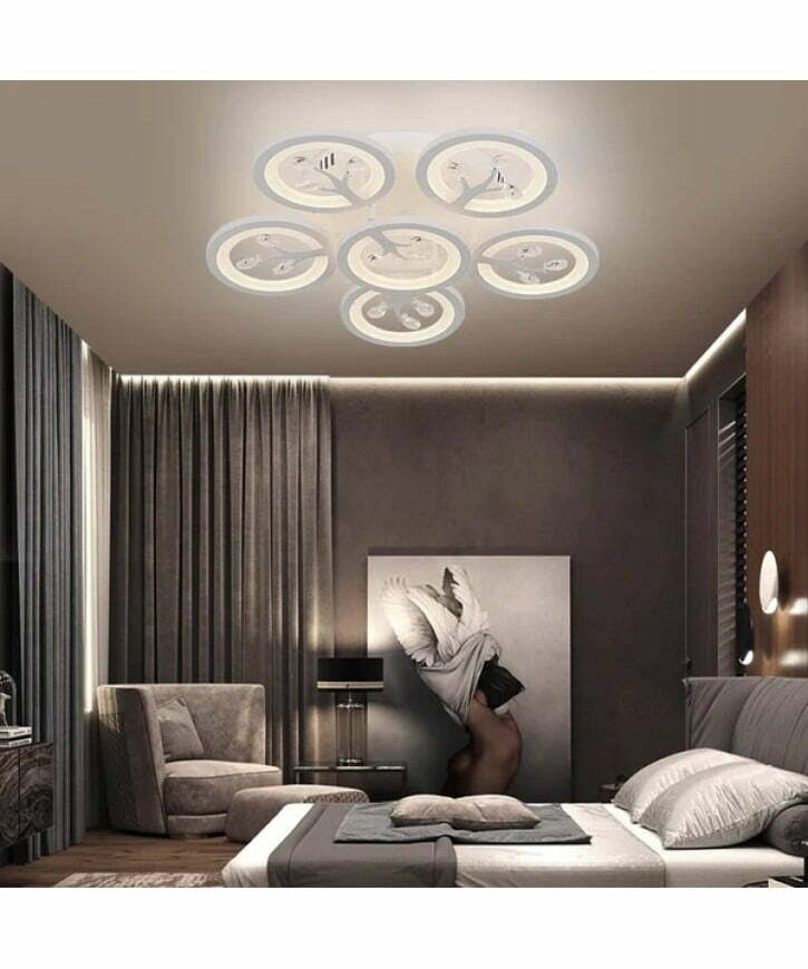 Lustra LED Cu Telecomanda, 144W, Elit's, Esn K27-5+1