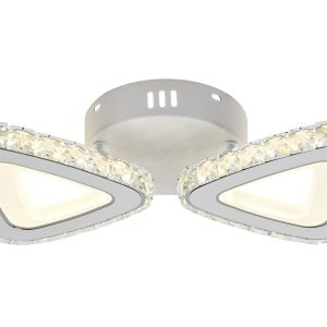 Lustra LED Cu Telecomanda, Elit's Triany Cristal, 72 W