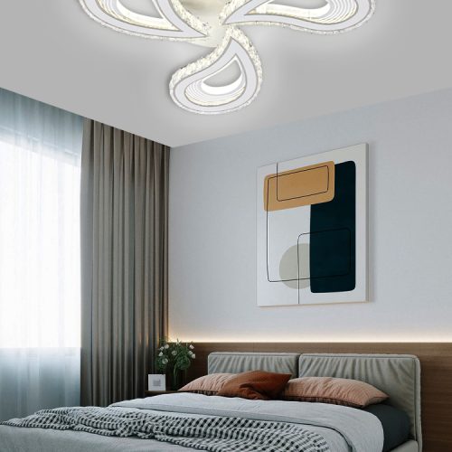 Lustra LED Cu Telecomanda, Elit's Petalo Cristal, 90 W