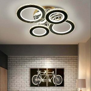 Lustra LED Cu Telecomanda, Elit's Cristal, Esn88131-4F, 125w