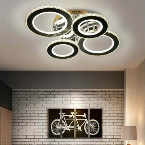 Lustra LED Cu Telecomanda, Elit's Cristal, Esn88131-4F, 125w