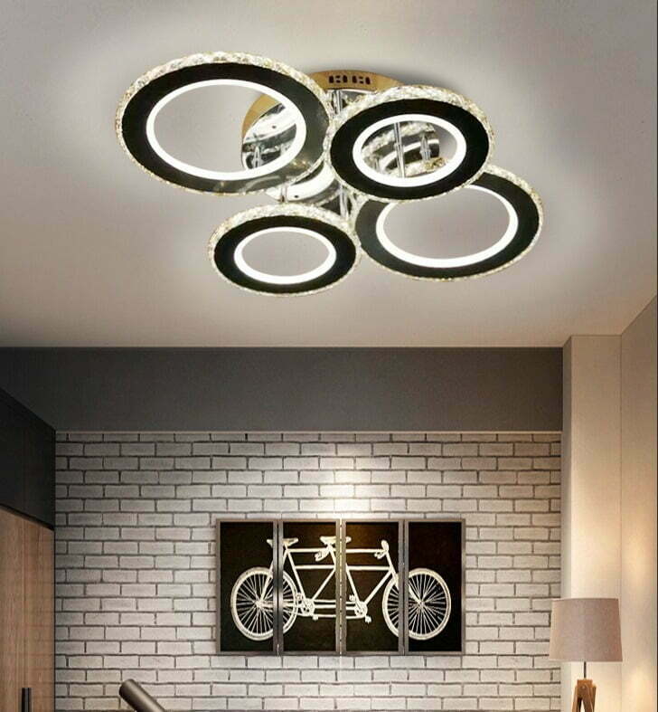 Lustra LED Cu Telecomanda, Elit's Cristal, Esn88131-4F, 125w