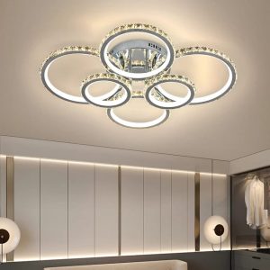 Lustra LED Cu Telecomanda, Elit's Cristal, Esn88131-6F, 200w