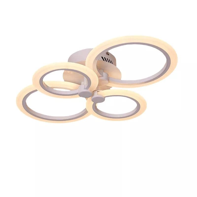 Lustra LED Cu Telecomanda, Elit's Esn K001-Alb  2+2n r, 84w