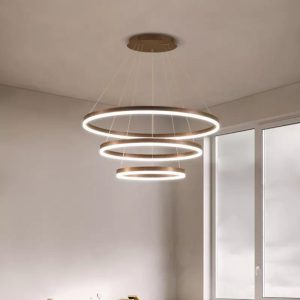 Lustra LED Cu Telecomanda, Elit's Esn5205-3F, Gold, 160w