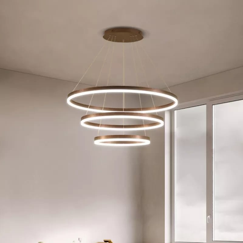 Lustra LED Cu Telecomanda, Elit's Esn5205-3F, Gold, 160w