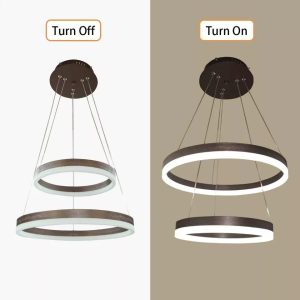 Lustra LED Cu Telecomanda, Elit's Esn5205-500-300 Maro Caffe, 96w