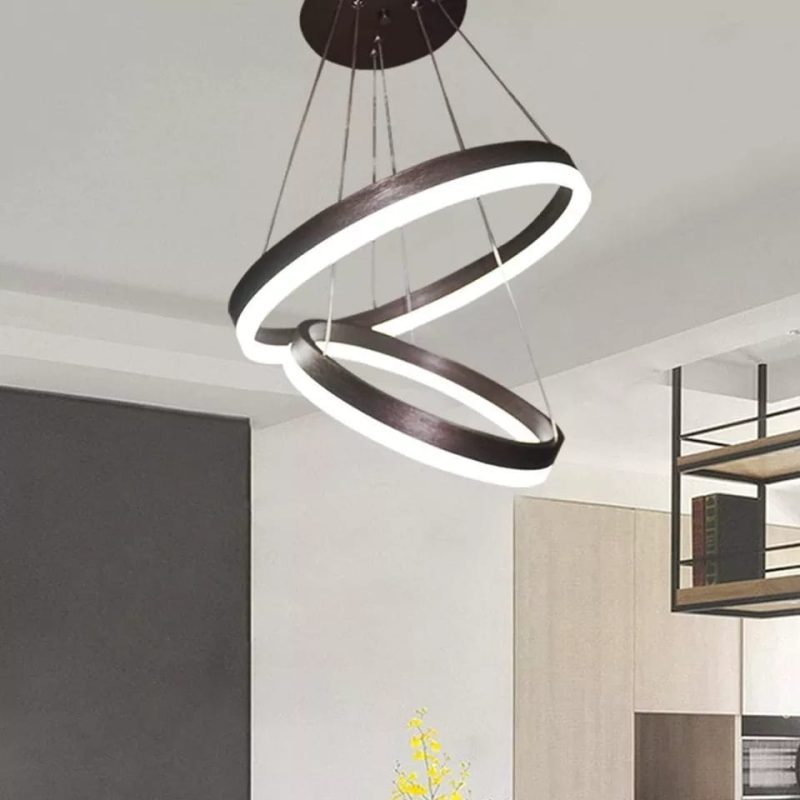 Lustra LED Cu Telecomanda, Elit's Esn5205-500-300 Maro Caffe, 96w