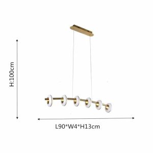 Lustra LED Cu Telecomanda, Elit's Esn6615-3LF, 60w