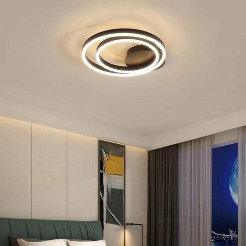 Lustra LED Cu Telecomanda, Elit's EsnC838-3 400+600F, 80w, Maro Coffee