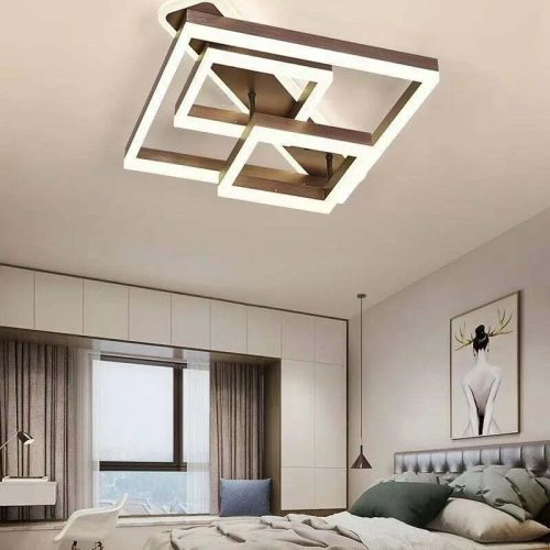 Lustra LED Cu Telecomanda, Elit's EsnC861 5189-40+200-2F, 240w, Maro Coffee