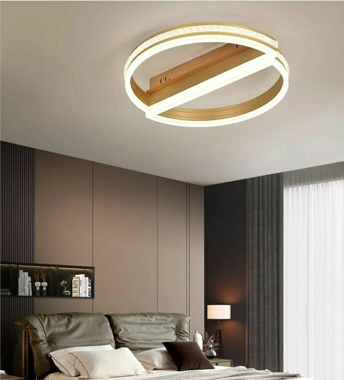 Lustra LED Cu Telecomanda, Elit's EsnC878-1 GD, Gold